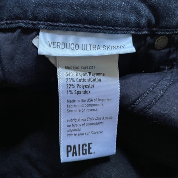 PAIGE Verdugo Ultra Skinny Jeans Color Tonal Mona Size 30 - Picture 10 of 11